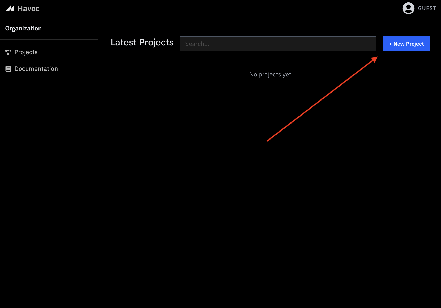 Creating a Project image 1